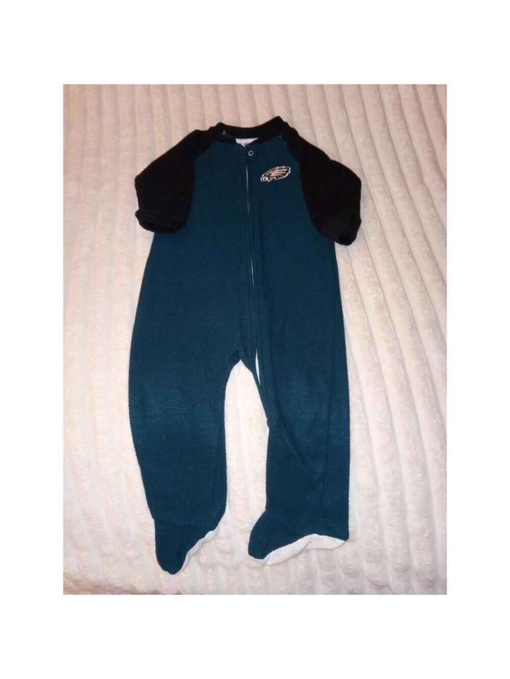 NFL Philadelphia Eagles One Piece Pajamas Baby Boys Size 6/9 Months